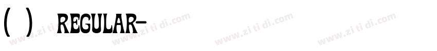 (蔫兔兔)舒芙蕾 Regular字体转换
